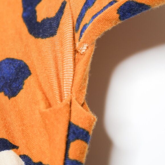 3.1 Phillip Lim Target Ruched Short Dress Size Small Orange Blue Cheetah Print - Picture 7 of 7